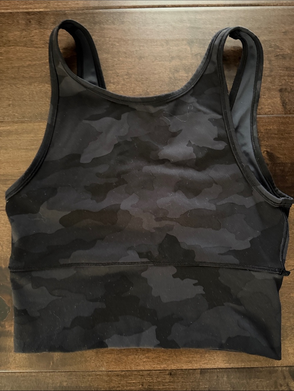 Lululemon Black Camo Athletic Crop Tank Top